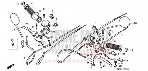 LEVIER DE GUIDON/COMMUTATEUR/CABLE PK50MR de 1994